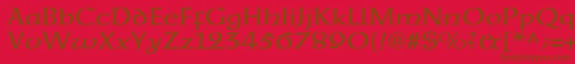 Шрифт Neuehammerunzialeltstd – коричневые шрифты на красном фоне