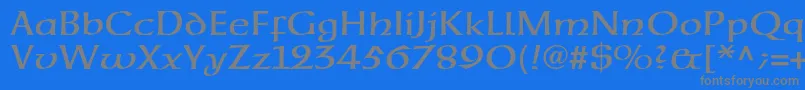 Czcionka Neuehammerunzialeltstd – szare czcionki na niebieskim tle