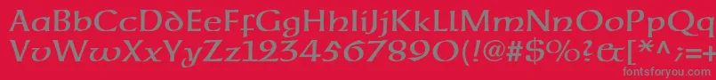 Neuehammerunzialeltstd Font – Gray Fonts on Red Background