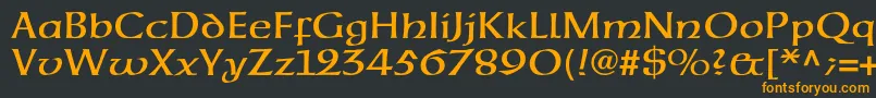 Neuehammerunzialeltstd Font – Orange Fonts on Black Background