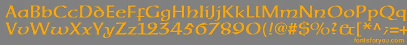 Neuehammerunzialeltstd Font – Orange Fonts on Gray Background
