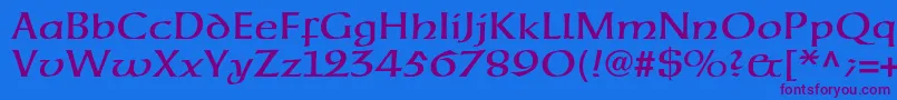 More about Neuehammerunzialeltstd Font Neuehammerunzialeltstd Font – Purple Fonts on Blue Background