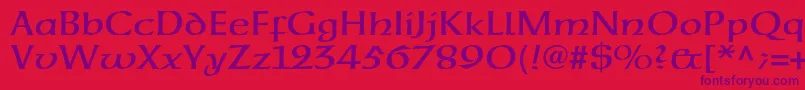 Neuehammerunzialeltstd Font – Purple Fonts on Red Background