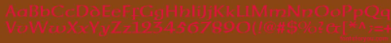 Neuehammerunzialeltstd Font – Red Fonts on Brown Background