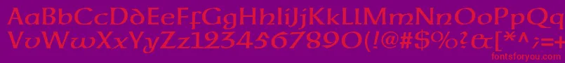 Neuehammerunzialeltstd Font – Red Fonts on Purple Background