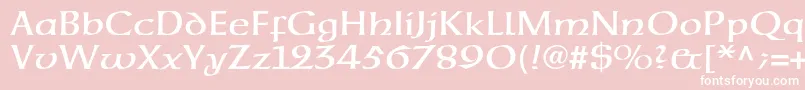 Neuehammerunzialeltstd Font – White Fonts on Pink Background