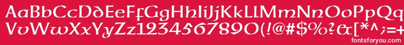 Шрифт Neuehammerunzialeltstd – белые шрифты на красном фоне