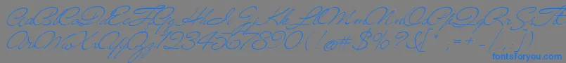 Mrblaketon-Schriftart – Blaue Schriften auf grauem Hintergrund