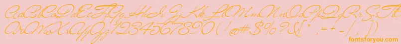 Mrblaketon Font – Orange Fonts on Pink Background