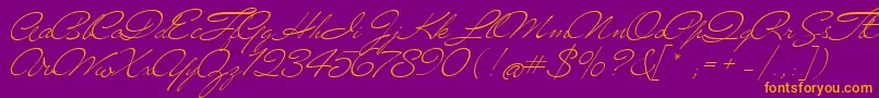 Mrblaketon Font – Orange Fonts on Purple Background