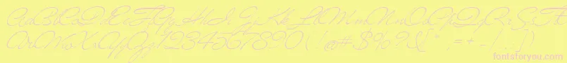 Mrblaketon Font – Pink Fonts on Yellow Background