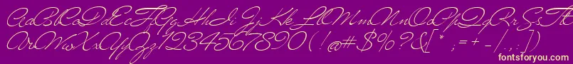 Mrblaketon Font – Yellow Fonts on Purple Background