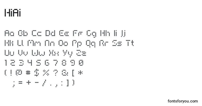 Шрифт HiAi – алфавит, цифры, специальные символы