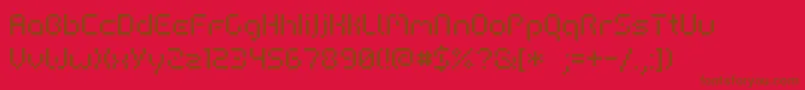 HiAi Font – Brown Fonts on Red Background