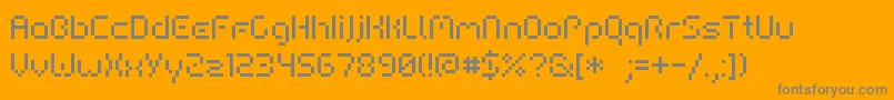 フォントHiAi – オレンジの背景に灰色の文字