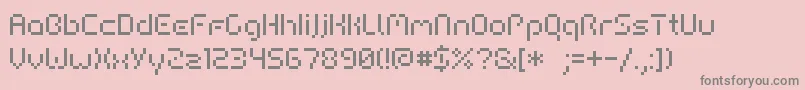 フォントHiAi – ピンクの背景に灰色の文字