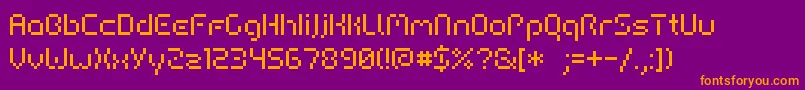 HiAi Font – Orange Fonts on Purple Background