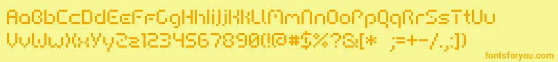 HiAi Font – Orange Fonts on Yellow Background