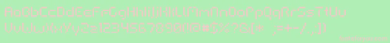 HiAi Font – Pink Fonts on Green Background