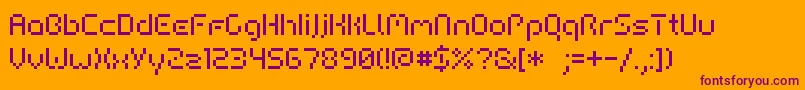 HiAi Font – Purple Fonts on Orange Background