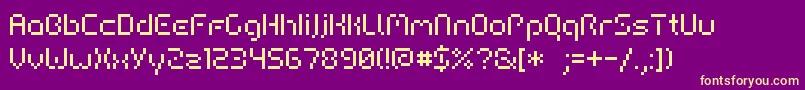 HiAi Font – Yellow Fonts on Purple Background