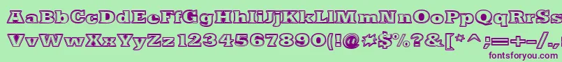 NacimientoExtrabold Font – Purple Fonts on Green Background