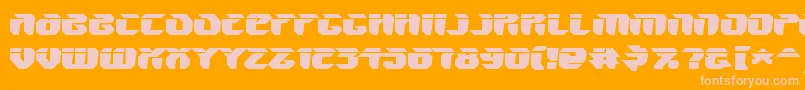 V5amw Font – Pink Fonts on Orange Background