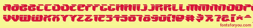 V5amw Font – Red Fonts on Yellow Background