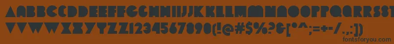 DekalBlock Font – Black Fonts on Brown Background