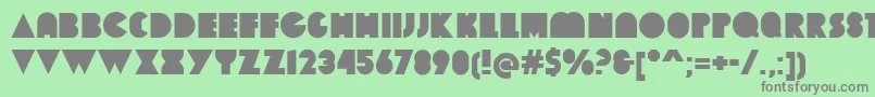 フォントDekalBlock – 緑の背景に灰色の文字