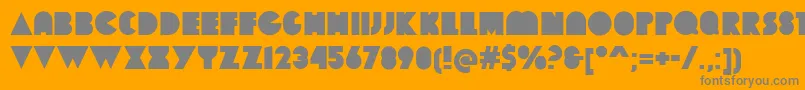 DekalBlock-Schriftart – Graue Schriften auf orangefarbenem Hintergrund