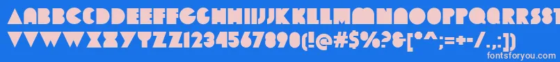 DekalBlock Font – Pink Fonts on Blue Background