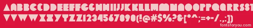 DekalBlock Font – Pink Fonts on Red Background