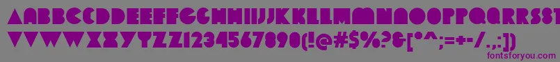 DekalBlock Font – Purple Fonts on Gray Background