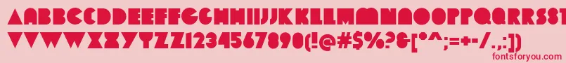 DekalBlock Font – Red Fonts on Pink Background