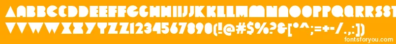 フォントDekalBlock – オレンジの背景に白い文字