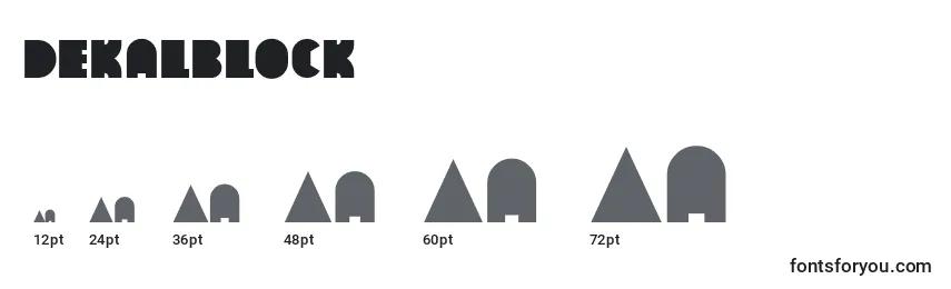 Размеры шрифта DekalBlock