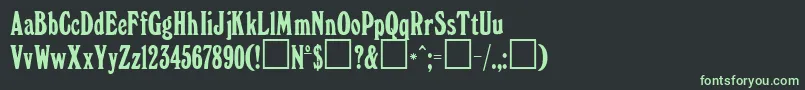 Czcionka WindsorNormal – zielone czcionki na czarnym tle
