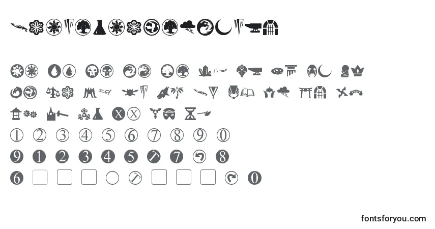 Czcionka PlanewalkerDings – alfabet, cyfry, specjalne znaki