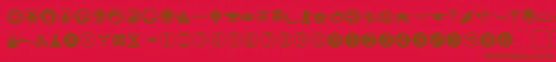 PlanewalkerDings Font – Brown Fonts on Red Background