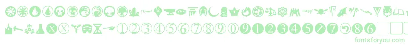 PlanewalkerDings Font – Green Fonts on White Background