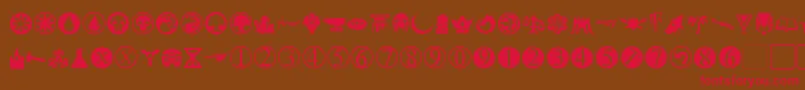 PlanewalkerDings Font – Red Fonts on Brown Background