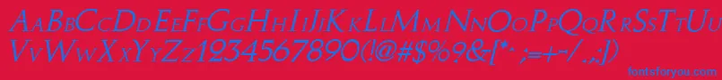 StoweI Font – Blue Fonts on Red Background