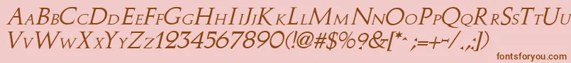 StoweI Font – Brown Fonts on Pink Background