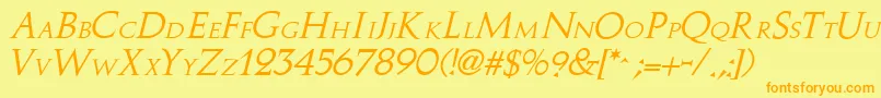 StoweI Font – Orange Fonts on Yellow Background