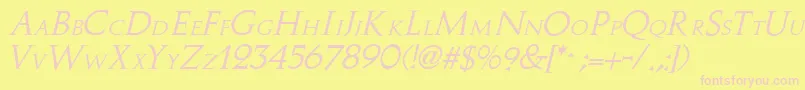 StoweI Font – Pink Fonts on Yellow Background