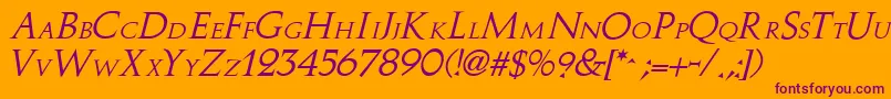 StoweI Font – Purple Fonts on Orange Background
