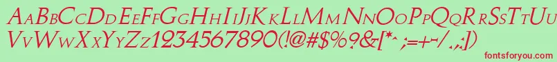 StoweI Font – Red Fonts on Green Background