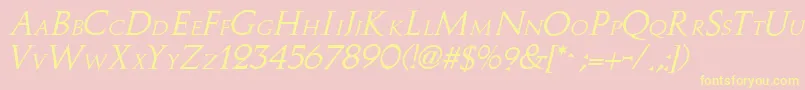 StoweI Font – Yellow Fonts on Pink Background