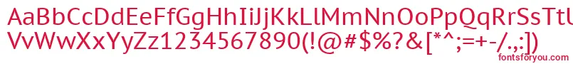 フォントPtSansCaption – 白い背景に赤い文字